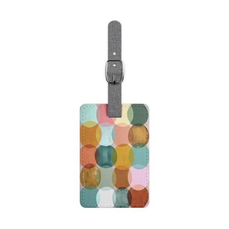 Colorful Geometric Luggage Tag, Travel Accessory for Adventurers, Perfect Gift for Travelers, Air Travel Essentials, Unique Luggage