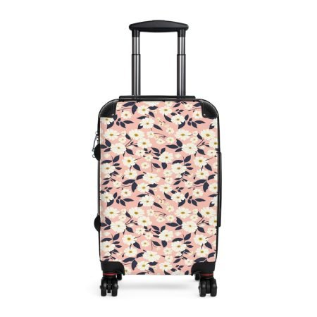 Flower Print Suitcase - Stylish Luggage for Traveling, Floral Luggage Case, Travel Accessory, Vacation Bag, Perfect for Holiday Trips