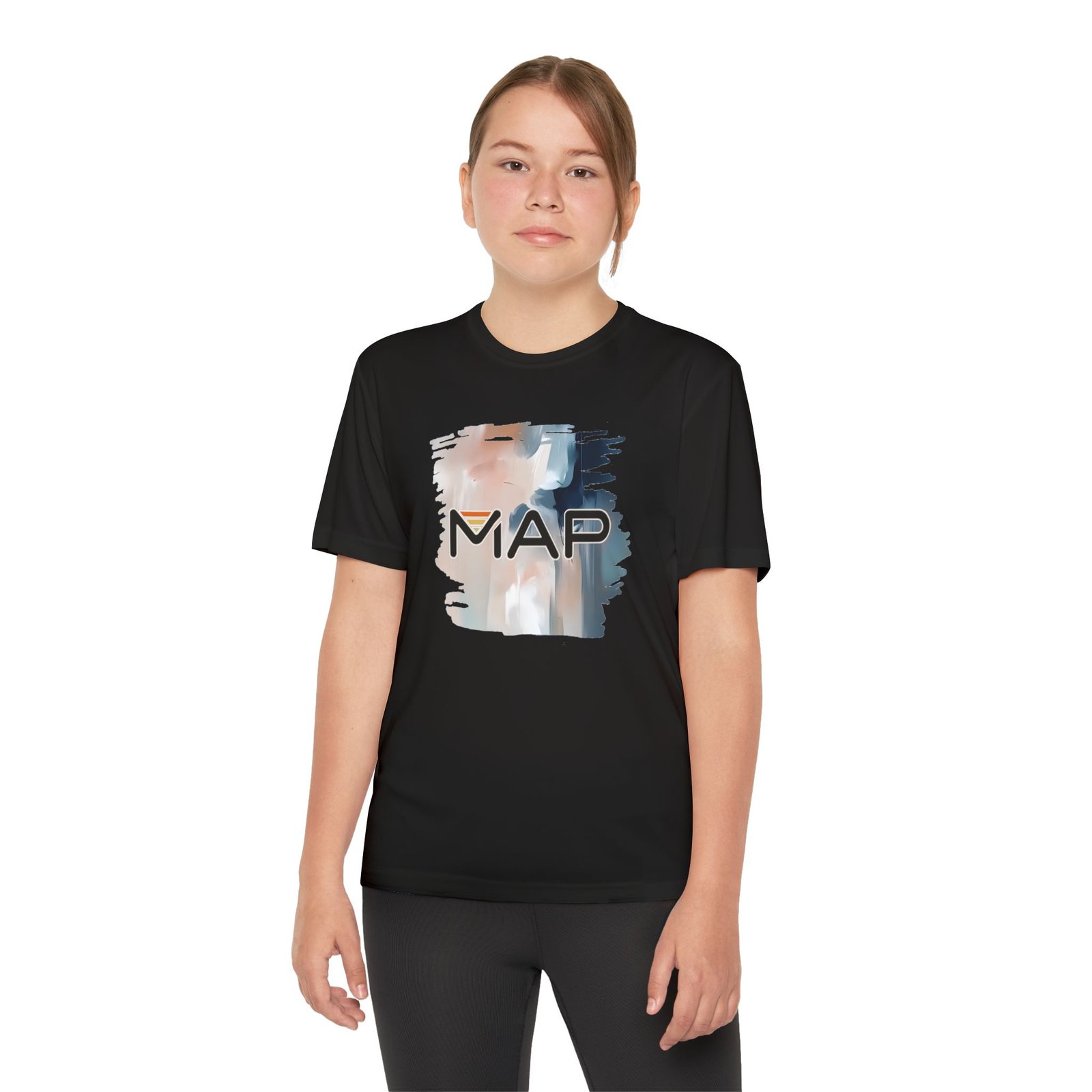 Youth Competitor Tee with MAP Design, Athletic T-Shirt, Sportswear for Kids, Gift for Young Athletes, Summer Activewear - Image 16