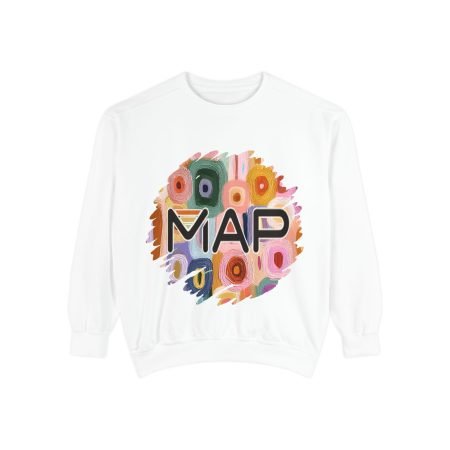 Colorful Map Design Unisex Sweatshirt, Comfortable Cozy Apparel for Travel Lovers, Perfect Gift for Adventurers, Available in Multiple Sizes