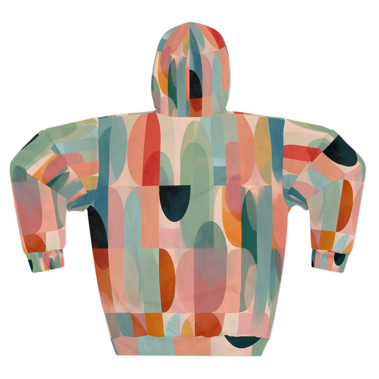 Colorful Abstract Unisex Pullover Hoodie, Trendy Streetwear, Casual Loungewear, Perfect Gift for Art Lovers and Cozy Nights, Fashion - Image 2