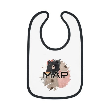 Cute Bear Print Baby Bib, Adorable Drool Bib, Fun Toddler Feeding Bib, Gift for Baby Shower, Cute Eating Companion
