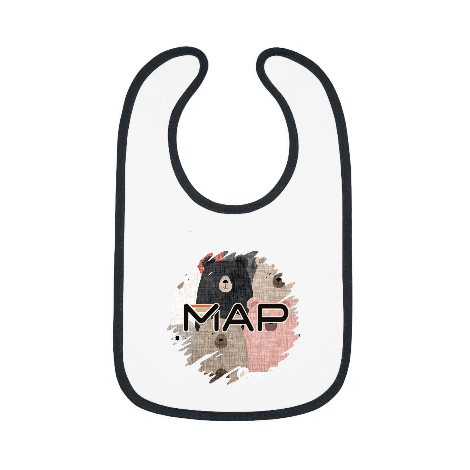 Cute Bear Print Baby Bib, Adorable Drool Bib, Fun Toddler Feeding Bib, Gift for Baby Shower, Cute Eating Companion