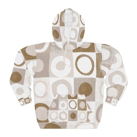 Chic Geometric Pattern Hoodie, Cozy Gift for Her, Unisex Fashion, Casual Wear, Trendy Pullover for All Seasons, Perfect for Lounging