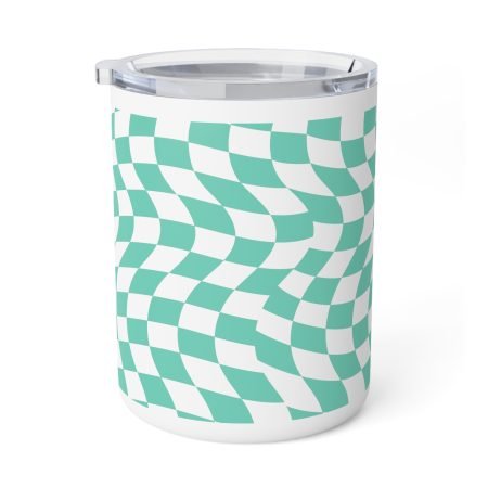Stylish Insulated Coffee Mug | Modern Checkered Pattern | Perfect for Home, Office, Gifts, and Celebrations