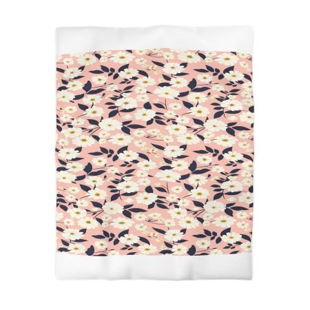 Charming Floral Microfiber Duvet Cover - Cozy Bedding, Floral Bedroom Decor, Spring Home Decor, Gift for Her, Luxury Bedding Set