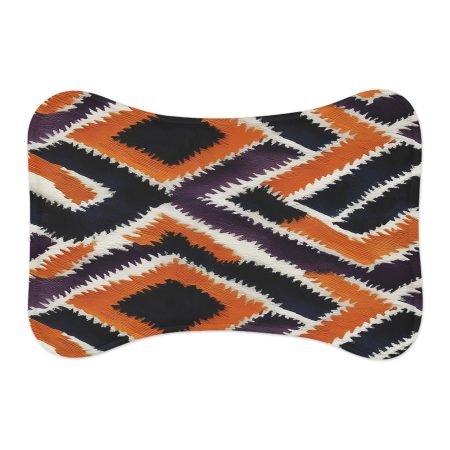 Stylish Pet Feeding Mat, Animal Dish Mat, Dog Bowl Tray, Pet Supplies, Geometric Design Mat, Home Decor for Pets