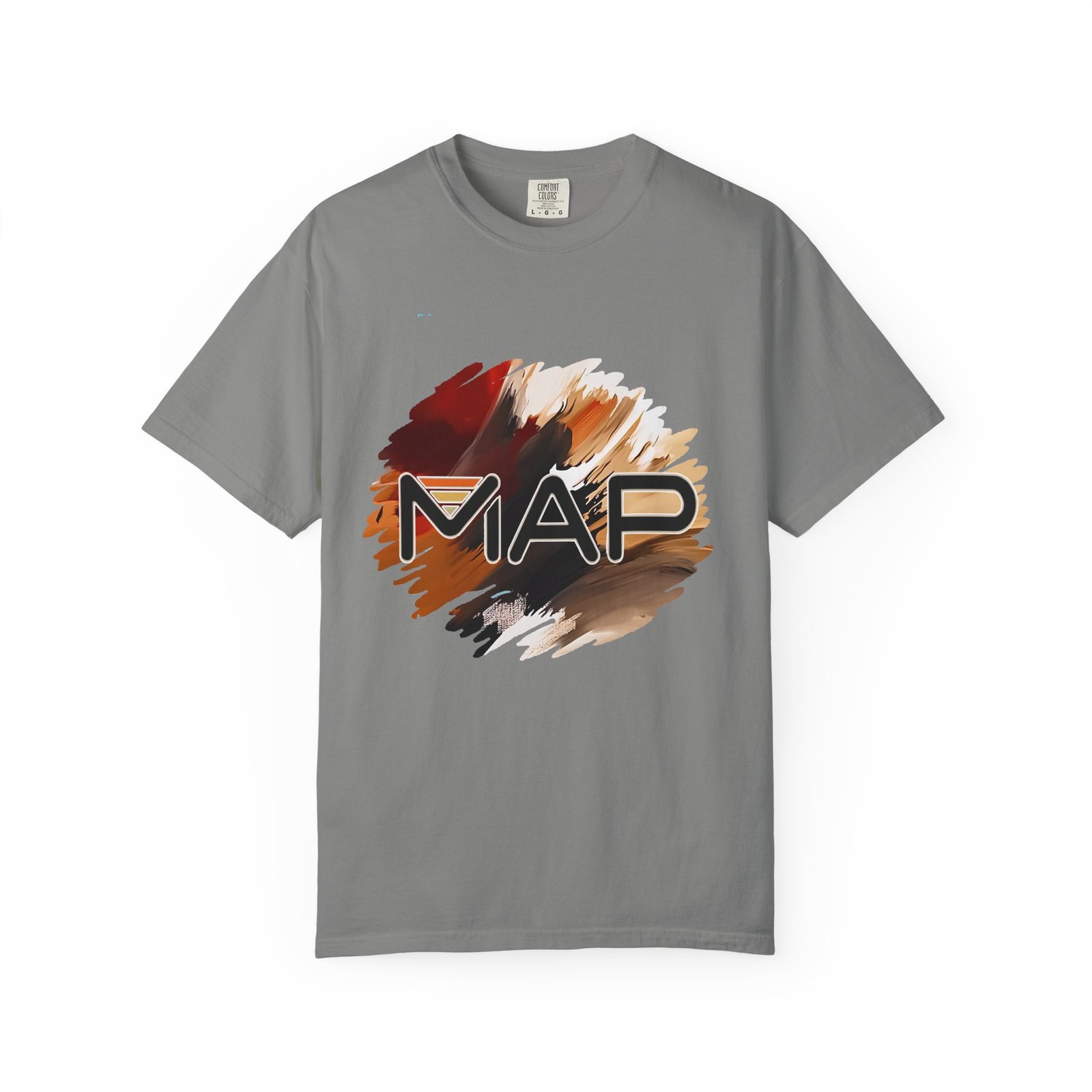 Garment-Dyed T-Shirt with Abstract Map Design, Casual Tee for Travel Lovers, Unisex Fashion, Perfect Gift for Adventurers, Graphic Tee - Image 33