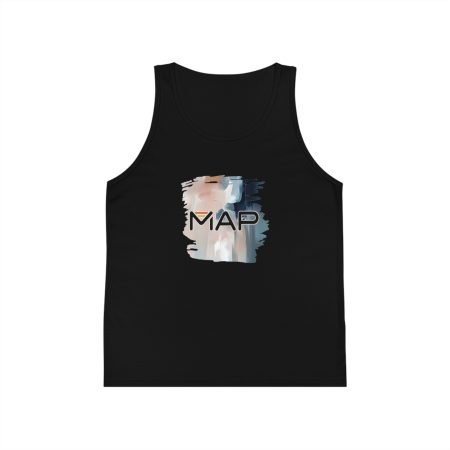 Kid's Graphic Jersey Tank Top - Cool Summer Vibes, Adventure Gear, Play Date Essentials, Map Design, Gift for Little Explorers