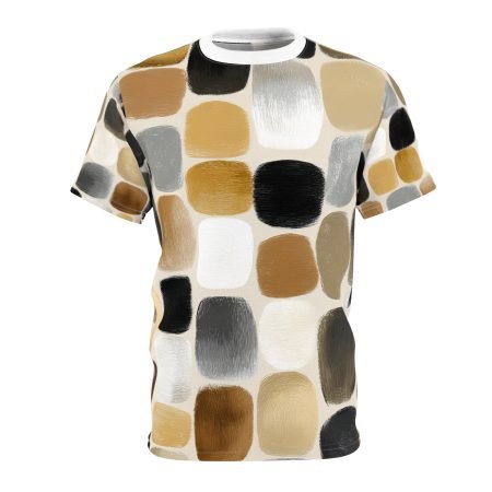 Abstract Pattern Unisex Cut & Sew Tee, Boho Style Shirt, Fashion Top, Graphic Tee, Casual Wear, Unique Design