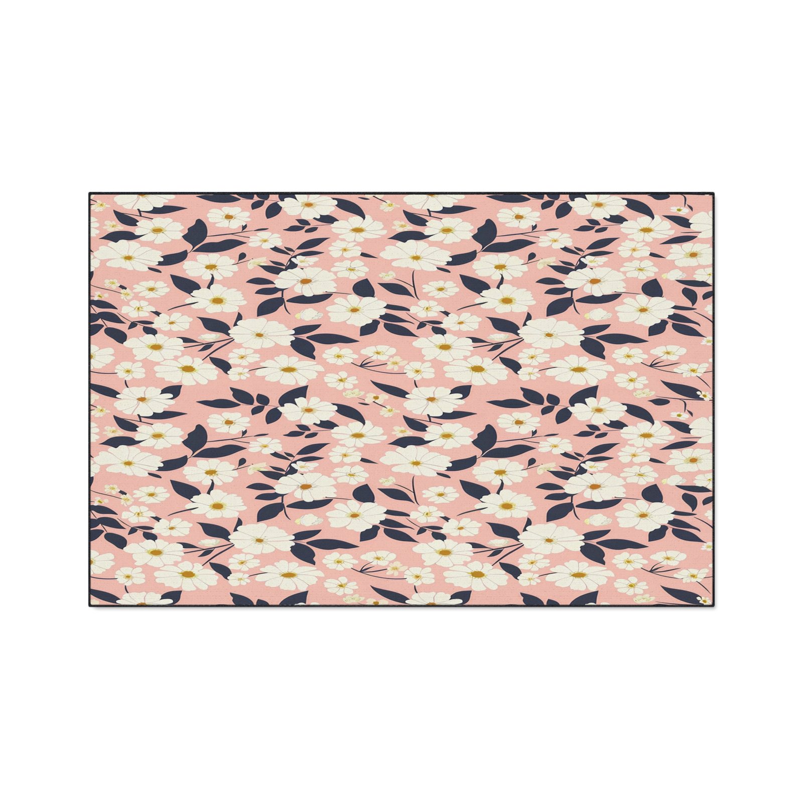 Floral Heavy Duty Floor Mat - Durable Area Rug, Stylish Non-Slip Mat, Home Decor, Gift for Housewarming, Kitchen Accessory