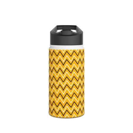 Vibrant Chevron Pattern Stainless Steel Water Bottle, Eco-Friendly Hydration, Travel Mug, Outdoor Adventures, Summer Picnics