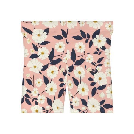Floral Women's Biker Shorts, Comfortable Cycling Shorts, Summer Activewear, Workout Apparel, Floral Print Gym Shorts, Casual and Sporty