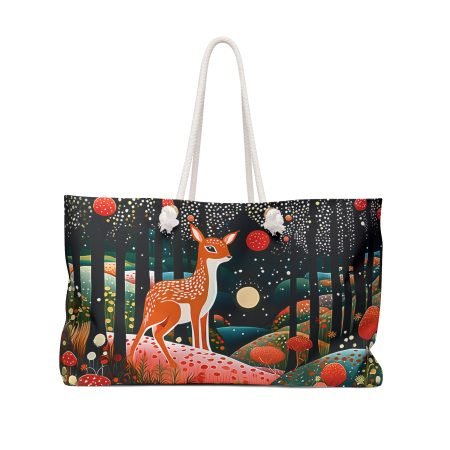 Whimsical Forest Weekender Bag, Travel Tote, Vacation Bag, Cute Carryall, Gift for Nature Lovers, Eco-Friendly Bag