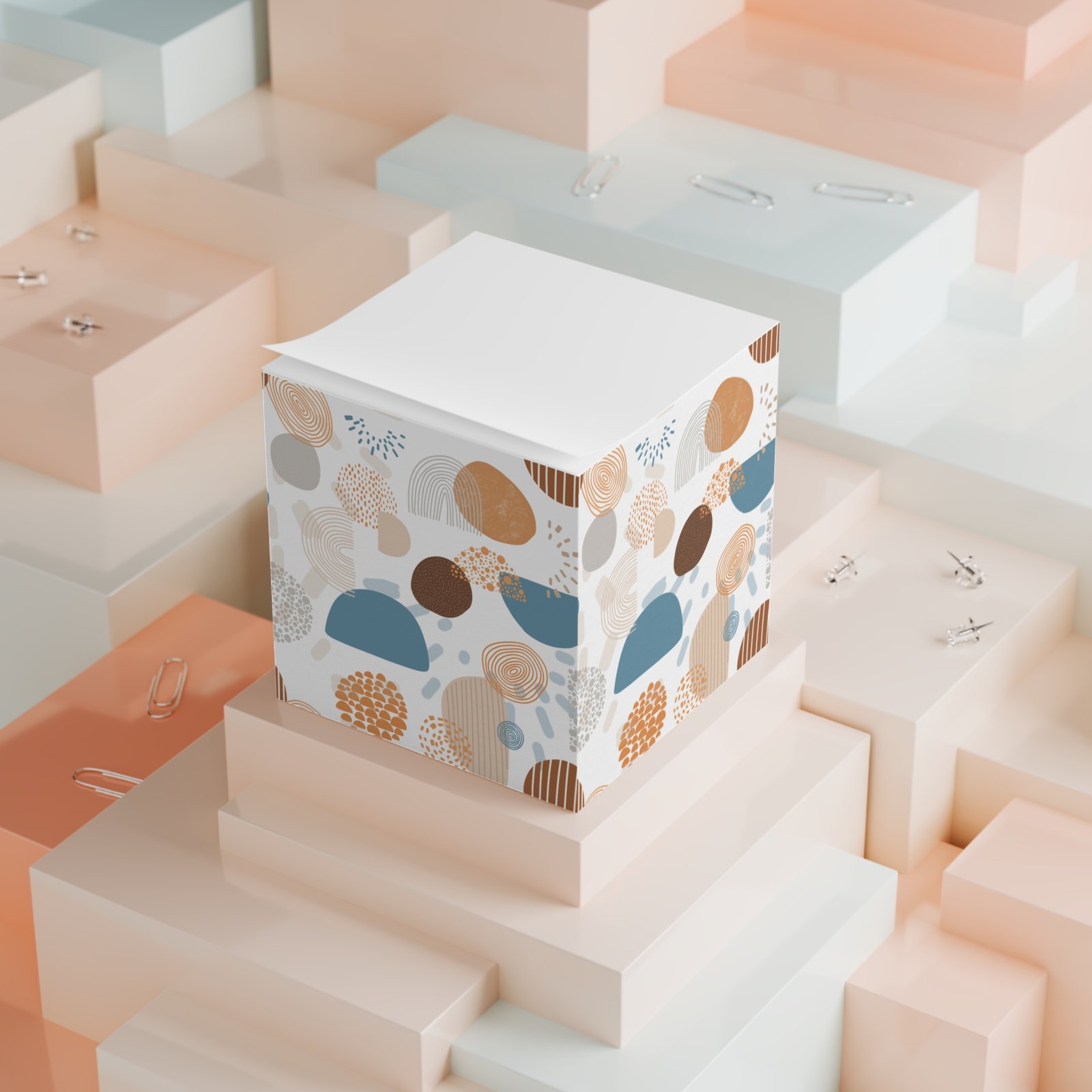 Chic Note Cube for Organization, Modern Desk Decor, Gift for Students, Home Office Essentials, Stylish Stationery - Image 4