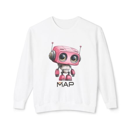 Cute Robot Graphic Sweatshirt, Perfect for Gifts, Casual Wear, Tech Lovers, Fun Hoodie for Friends, Unique Christmas Apparel
