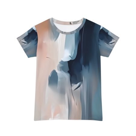 Abstract Art Women's Short Sleeve Shirt, Bohemian Tee, Casual Summer Top, Fashionable Gift, Art-Inspired Clothing
