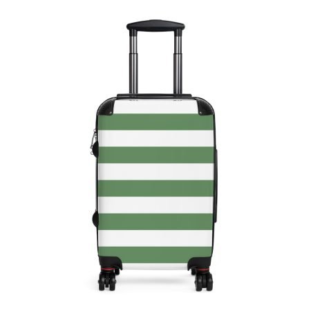 Stylish Striped Suitcase - Trendy Travel Luggage, Modern Travel Gear, Perfect for Vacations, Weekend Getaways, and Summer Trips