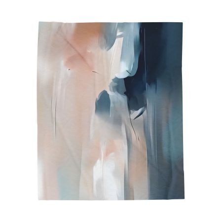 Cozy Velveteen Plush Blanket with Abstract Design, Warm Throw, Home Decor, Gift for Her, Soft Blanket, Living Room Essential