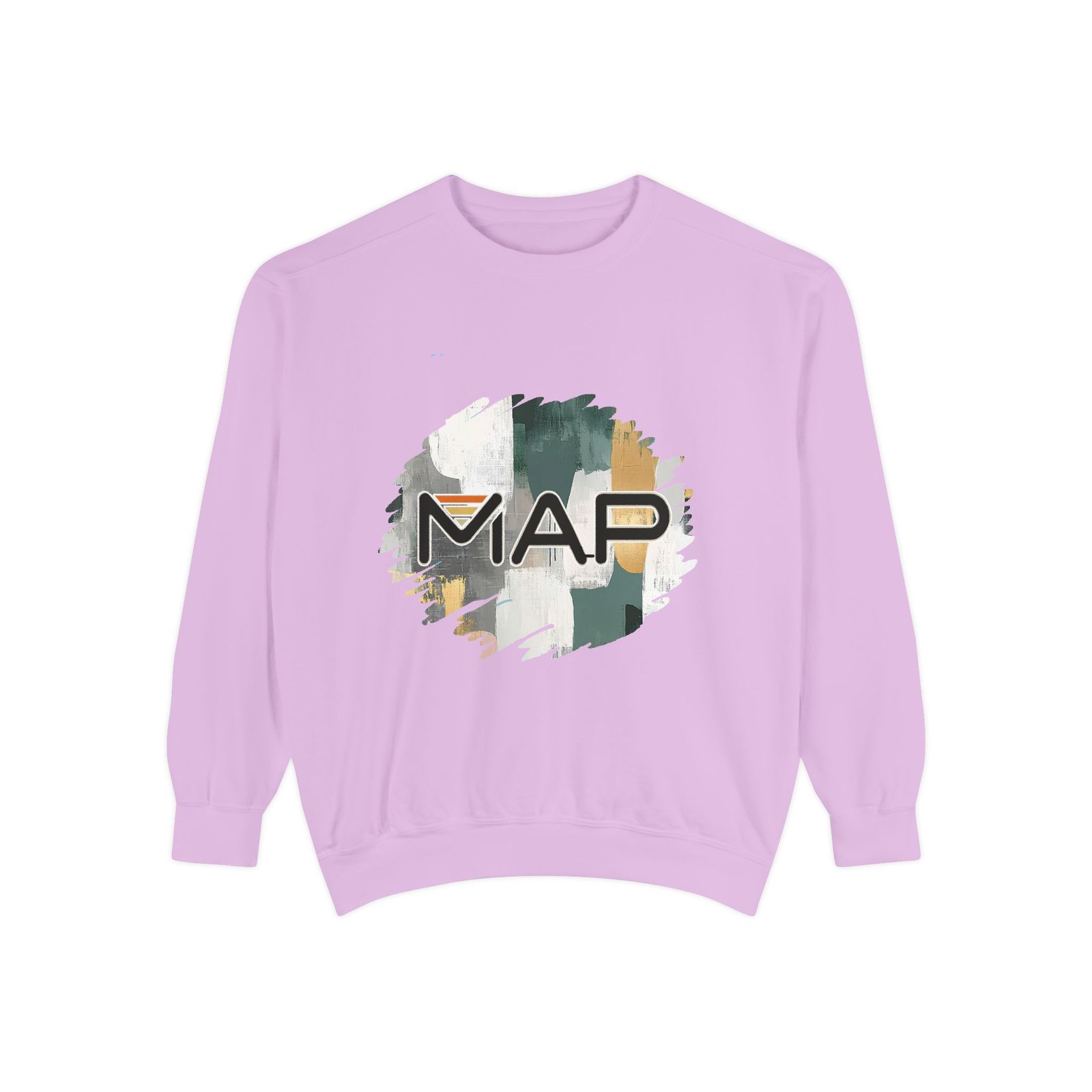 Map-Inspired Unisex Garment-Dyed Sweatshirt, Cozy Crew Neck, Soft Fashion Layer, Everyday Wear, Gift for Travel Lovers - Image 45