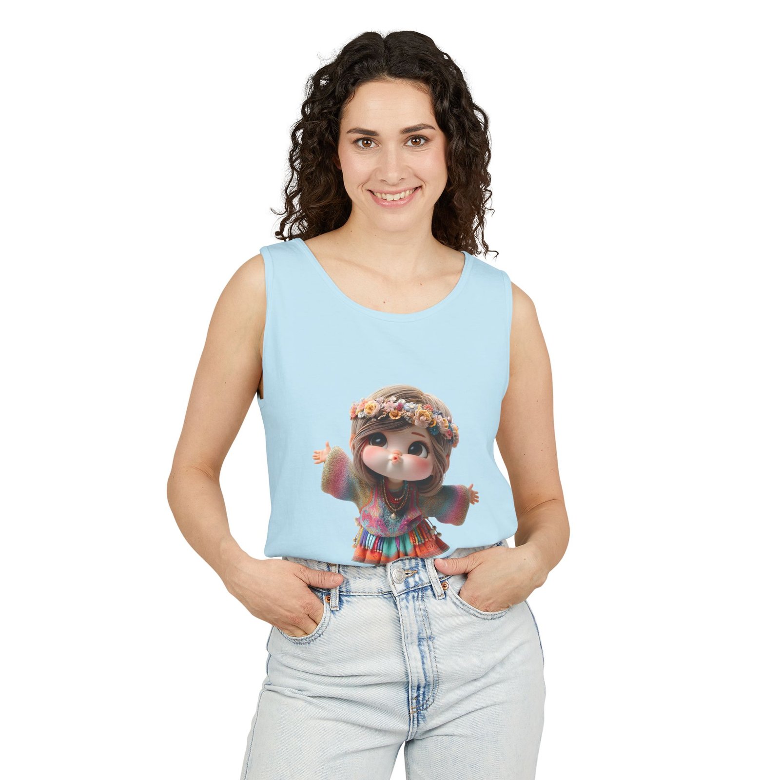 Vibrant Graphic Tank Top with MAP Design, Casual Summer Wear, Gift for Music Lovers, Festival Outfits, Feminine Style - Image 43