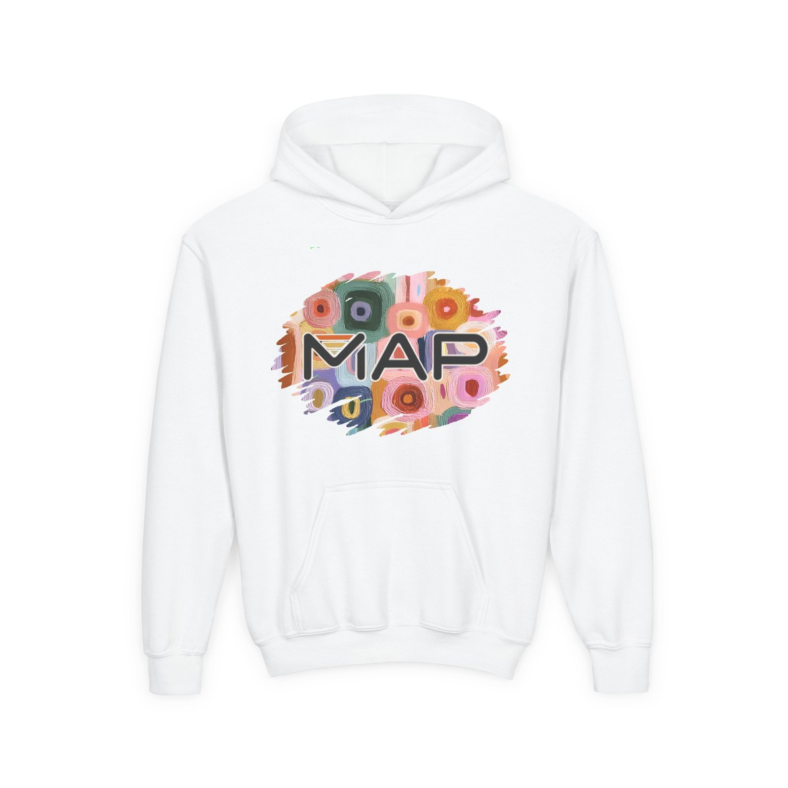 Colorful Map Youth Hoodie, Trendy Sweatshirt for Kids, Perfect Gift for Travel Lovers, School Spirit Wear, Adventure Enthusiasts
