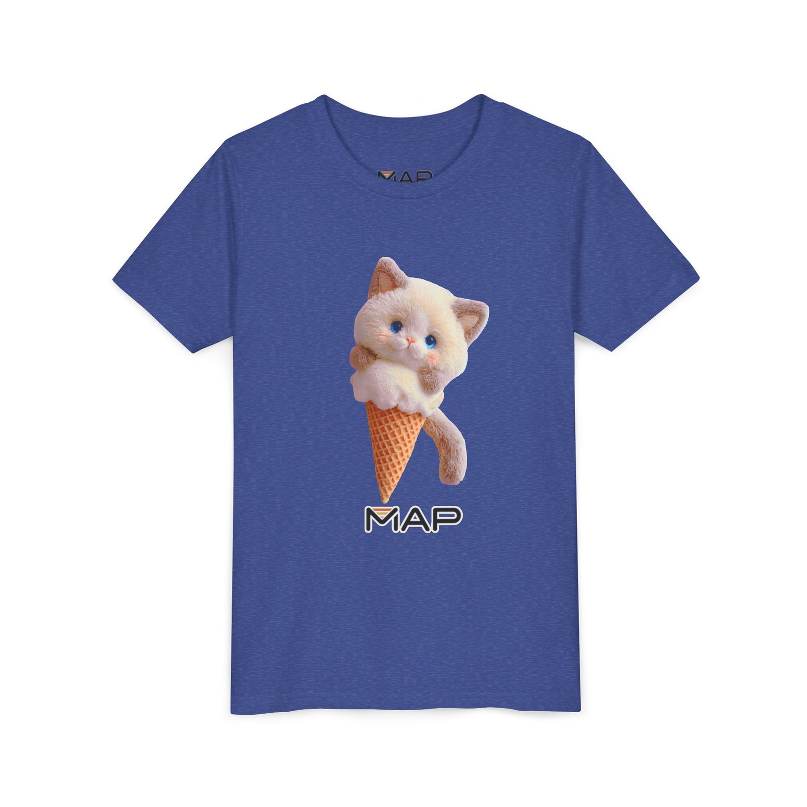 Cute Cat Ice Cream Youth Tee, Kitten Shirt, Summer Fun Apparel, Animal Lover Gift, Birthday Party Outfit, Playful T-Shirt - Image 23