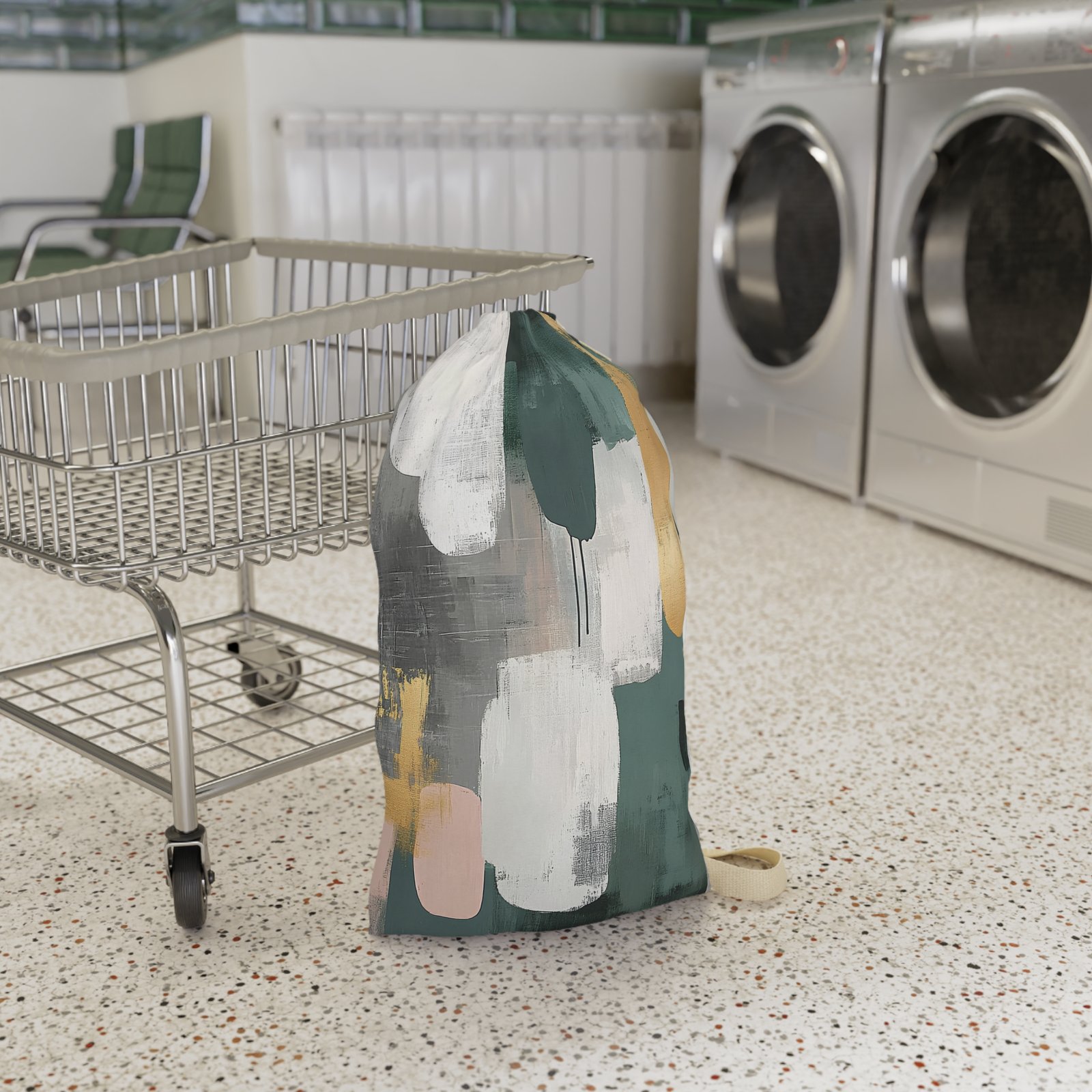 Chic Abstract Laundry Bag - Stylish Storage for Home, College, Travel, Gifts, Modern Decor, Eco-Friendly Organization - Image 3