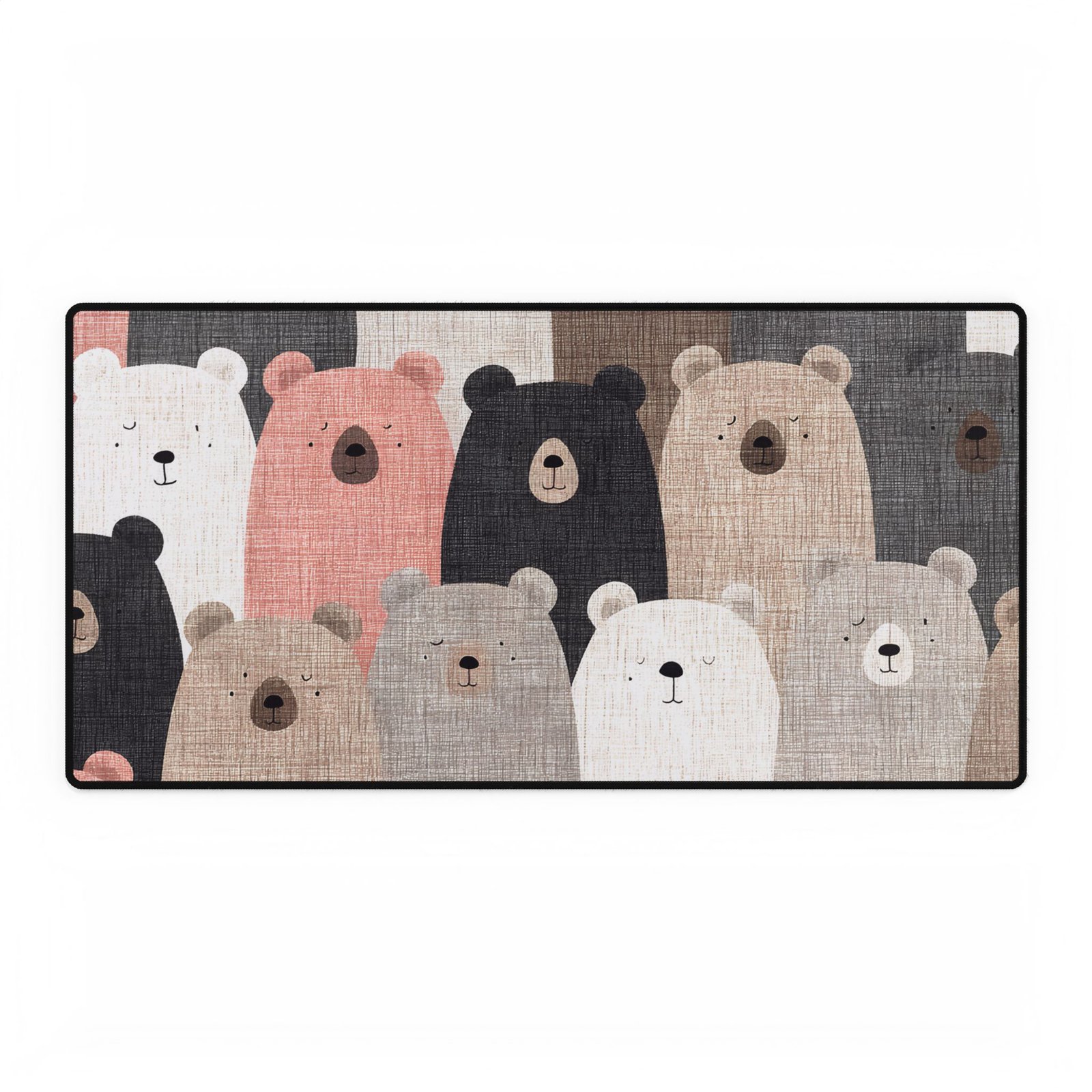 Cute Bear Desk Mat for Home Office, Stylish Mouse Pad, Animal Theme Desk Accessory, Gift for Kids and Adults, Cozy Work Space Decor