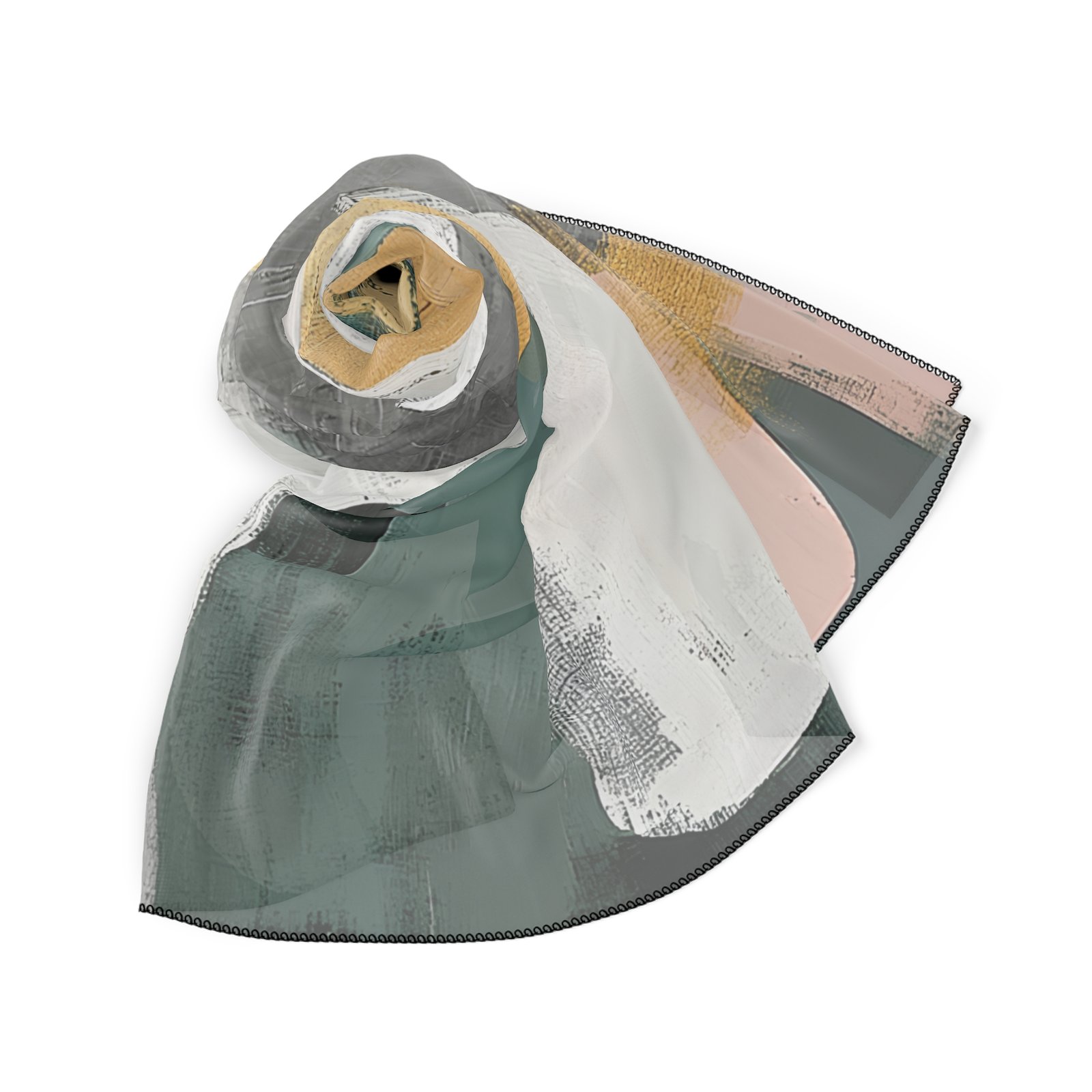 Chic Abstract Poly Scarf - Stylish Fashion Accessory for Every Occasion, Perfect Gift for Her, Trendy Statement Scarf, Lightweight Neck Wrap - Image 5