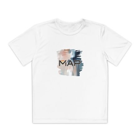 Youth Graphic Tee with Modern MAP Design, Sporty Youth T-Shirt, Casual Wear for Kids, Perfect for Active Days, Gifts for Young Competitors
