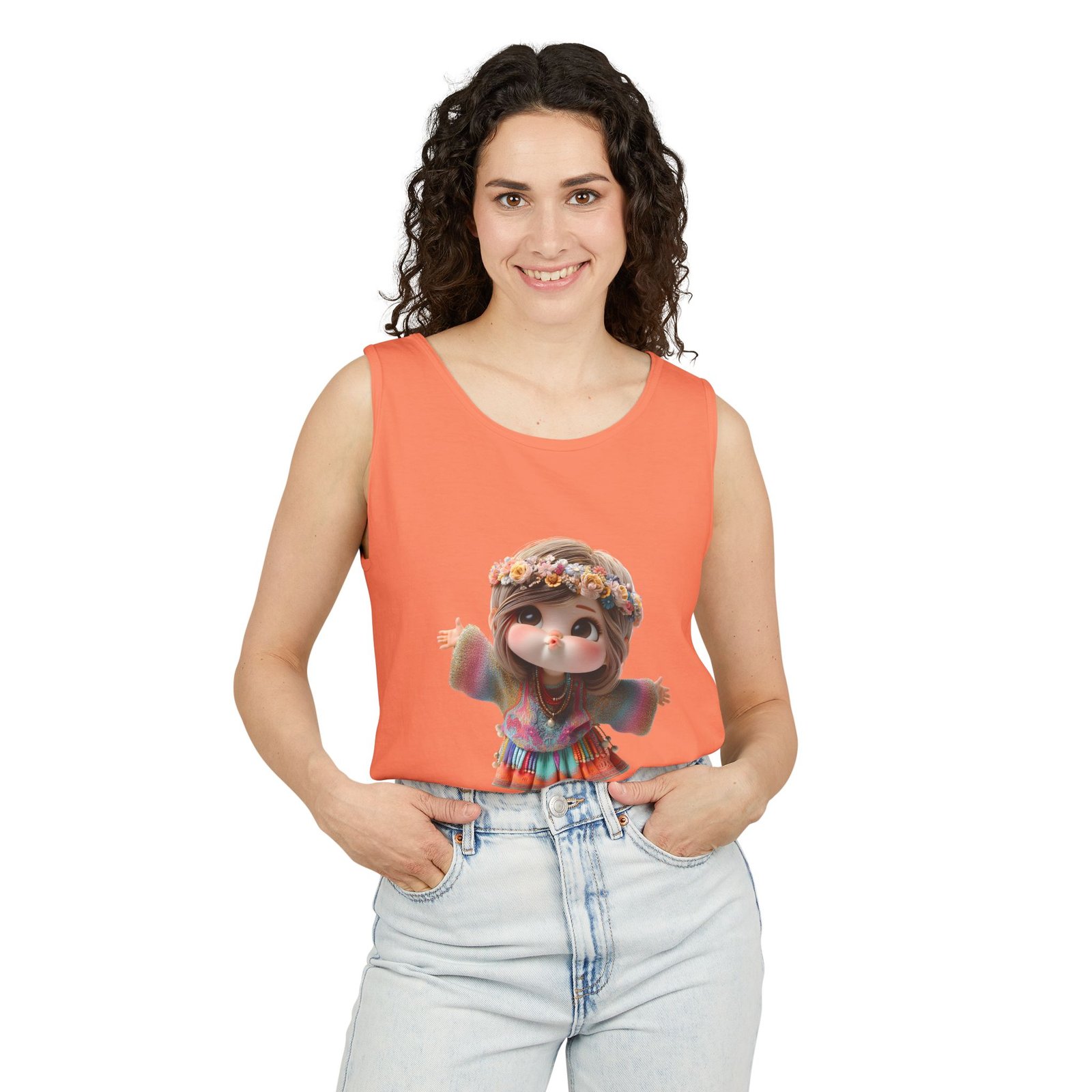 Vibrant Graphic Tank Top with MAP Design, Casual Summer Wear, Gift for Music Lovers, Festival Outfits, Feminine Style - Image 11