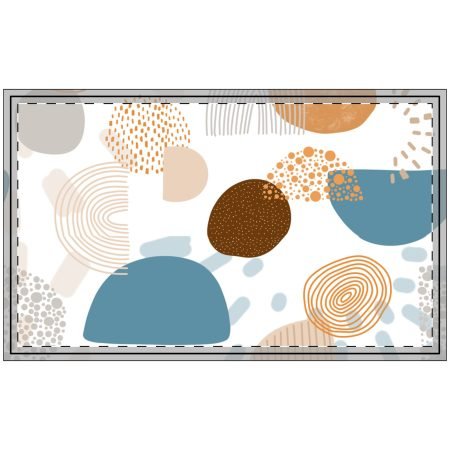 Colorful Abstract Polyester Doormat, Entryway Decor, Home Welcome Mat, Unique Floor Mat, Housewarming Gift, Indoor Outdoor Rug