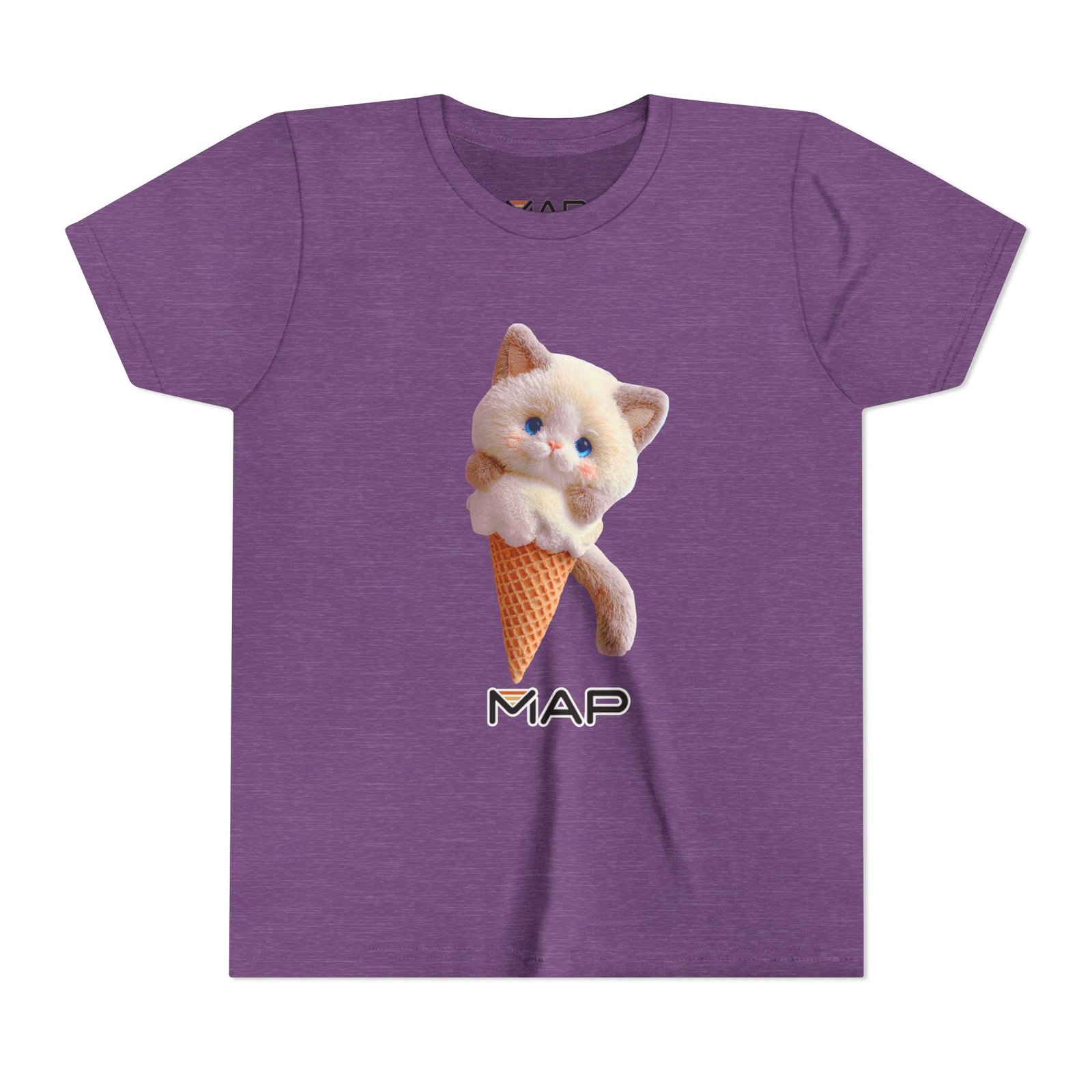 Cute Cat Ice Cream Youth Tee, Kitten Shirt, Summer Fun Apparel, Animal Lover Gift, Birthday Party Outfit, Playful T-Shirt - Image 29