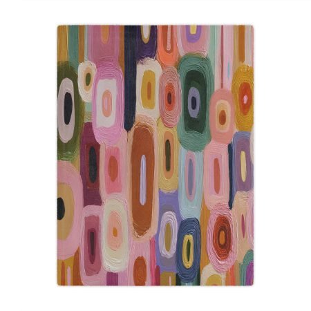 Colorful Abstract Minky Blanket | Cozy Home Décor, Gift for Baby Showers, Soft Throw, Nursery Bedding, Warm Blanket