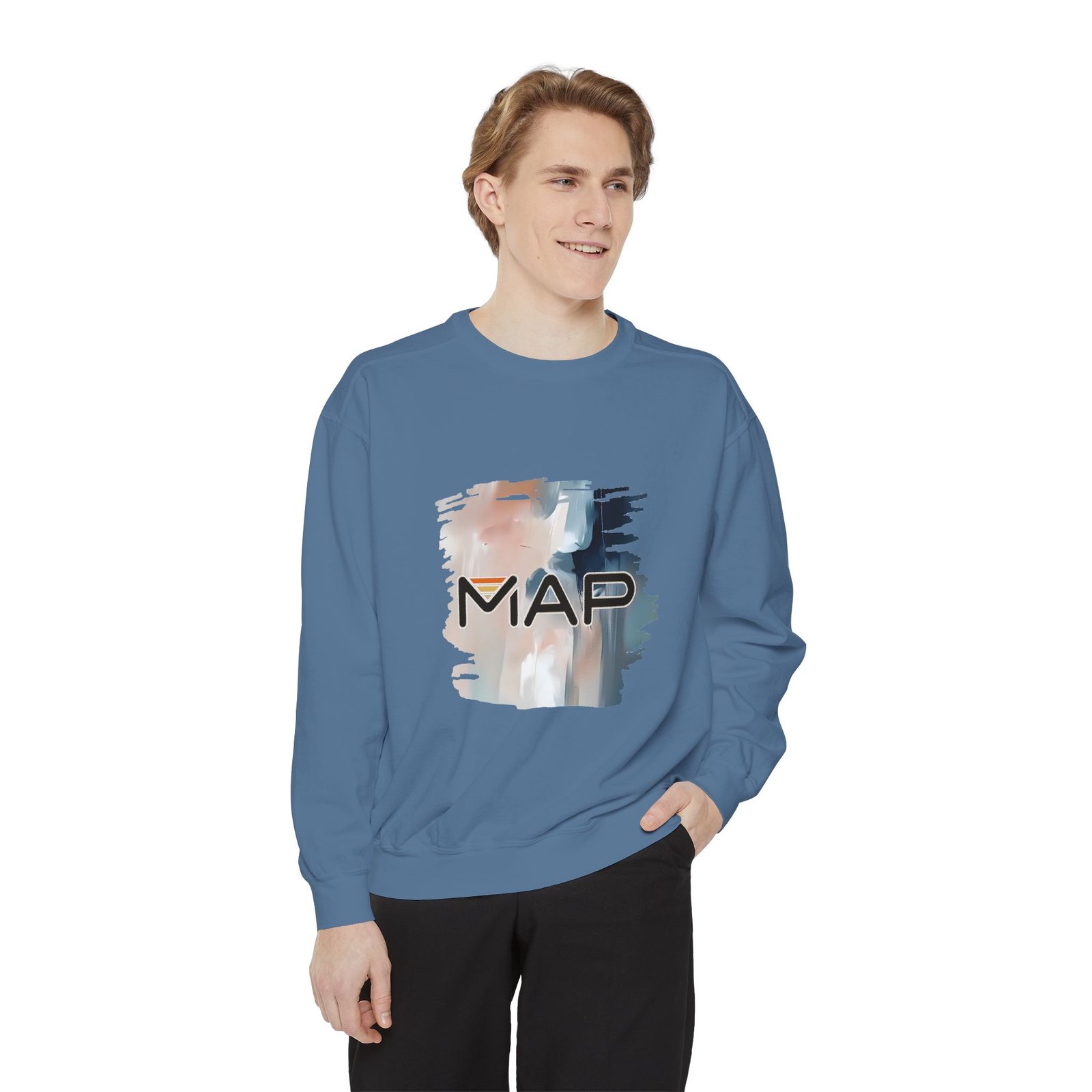 Map-Inspired Unisex Garment-Dyed Sweatshirt | Cozy Casual Wear, Perfect for Travel, Gift for Map Lovers, Fall Fashion, Unisex Sweaters - Image 31