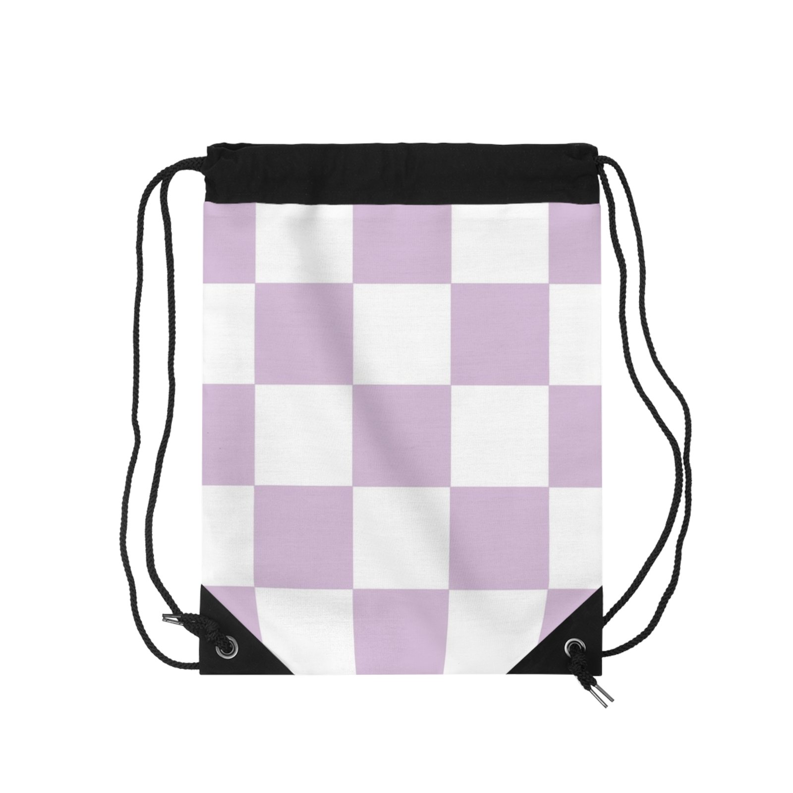 Chic Checkerboard Drawstring Bag for Trendy On-the-Go Style, Gym Drawstring Backpack, Weekend Gear, Cute Travel Companion, Gift for Her - Image 2