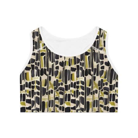 Chic AOP Sports Bra for Active Lifestyle | Workout Gear, Fitness Apparel, Yoga Bra, Stylish Athletic Wear, Fitness Motivation