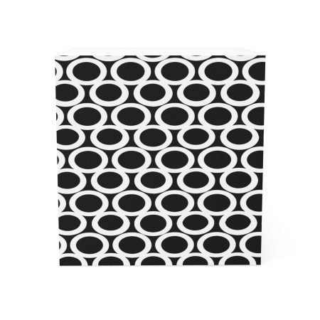 Chic Black & White Note Cube - Stylish Memo Pad, Office Decor, Gift for Teachers, Modern Home Office, Notepad Holder