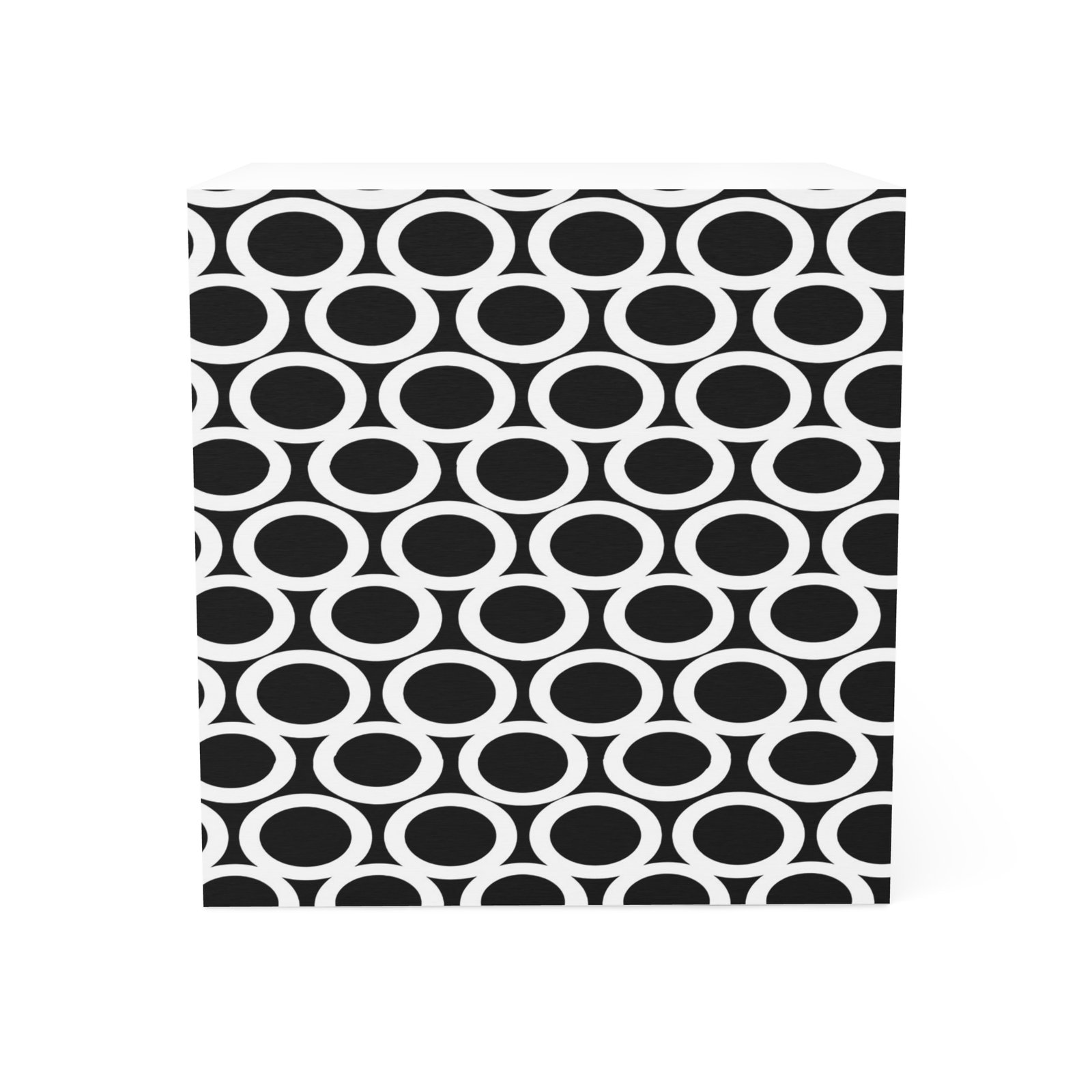 Chic Black & White Note Cube - Stylish Memo Pad, Office Decor, Gift for Teachers, Modern Home Office, Notepad Holder