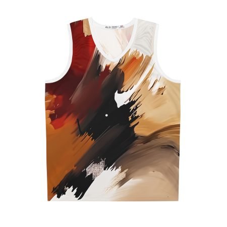 Artistic Basketball Jersey, Trendy Sportswear, Unisex Athletic Wear, Gift for Athletes, Unique Sports Jersey, Fashionable Gym Gear