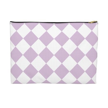 Lavender Diamond Accessory Pouch - Chic Makeup Bag, Travel Organizer, Pencil Case, Small Tote, Purse Essential
