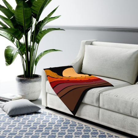 Warm Sunset Baby Swaddle Blanket, Soft Nursery Blanket, Newborn Gift, Baby Shower Present, Comfortable Swaddling Wrap