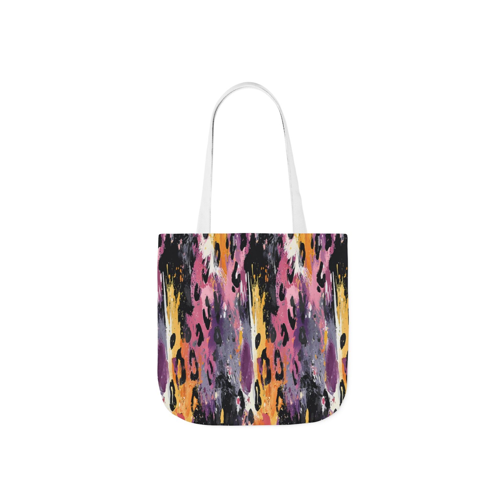 Vibrant Leopard Print Canvas Tote Bag, Colorful Shopping Bag, Stylish Everyday Tote, Eco-Friendly Gift, Beach or Grocery Bag - Image 17