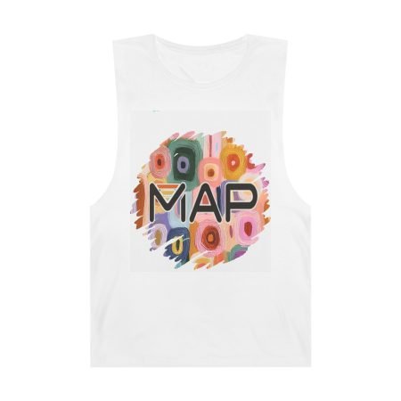 Colorful MAP Design Unisex Tank Top, Artistic Apparels, Summer Casual Wear, Unique Gift for Explorers, Travel Enthusiasts
