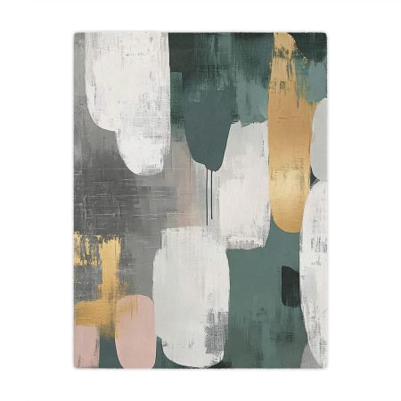 Modern Abstract Minky Blanket, Cozy Throw for Home Decor, Perfect Gift for Baby Showers, Nursery Bedding, Soft Plush Blanket