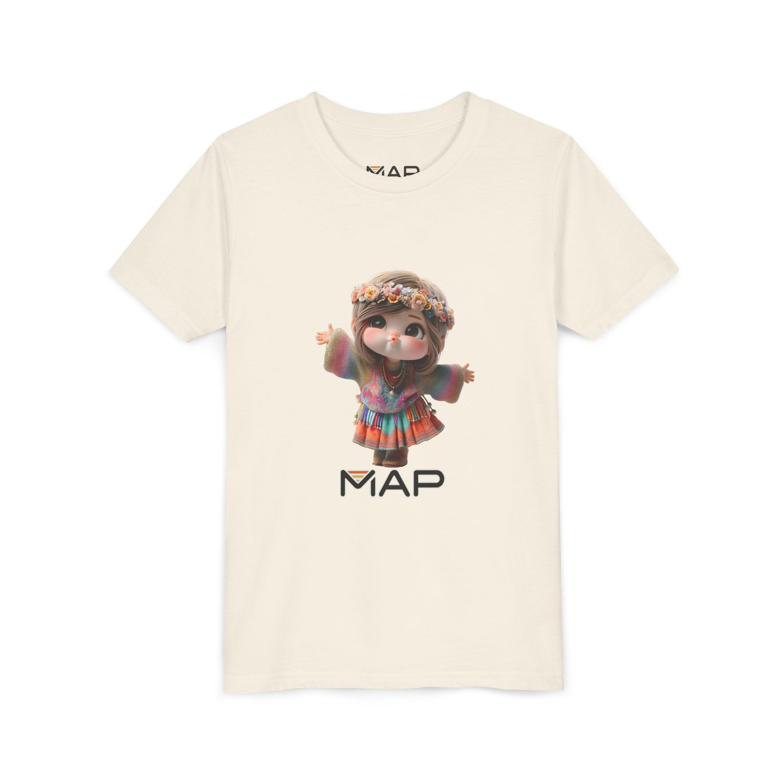 Youth Short Sleeve Tee with 'MAP' Graphic, Fun Kids Tee, Gift for Birthdays, Summer Wear, Festival Outfit, Playful Shirt - Image 19