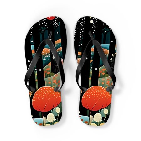 Colorful Floral Flip Flops - Summer Footwear, Beach Sandals, Vacation Slip-Ons, Poolside Accessories, Tropical Footwear