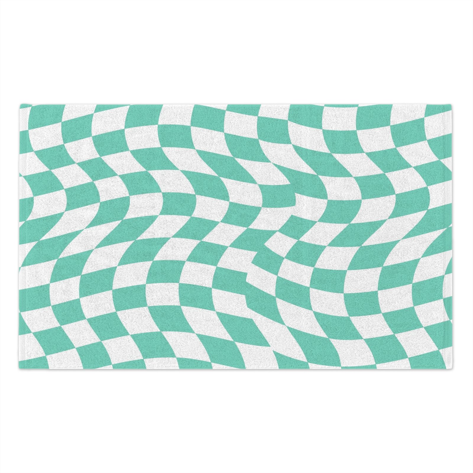 Wavy Checkered Rally Towel, Vibrant Game Day Towel, Picnic Essential, Poolside Accessory, Sports Team Towel, Fun Summer Gift - Image 2