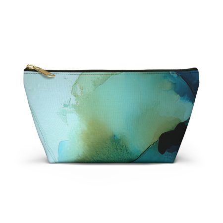 Chic Ink-Style Accessory Pouch, Makeup Bag, Travel Organizer, Gift for Her, Modern Aesthetic